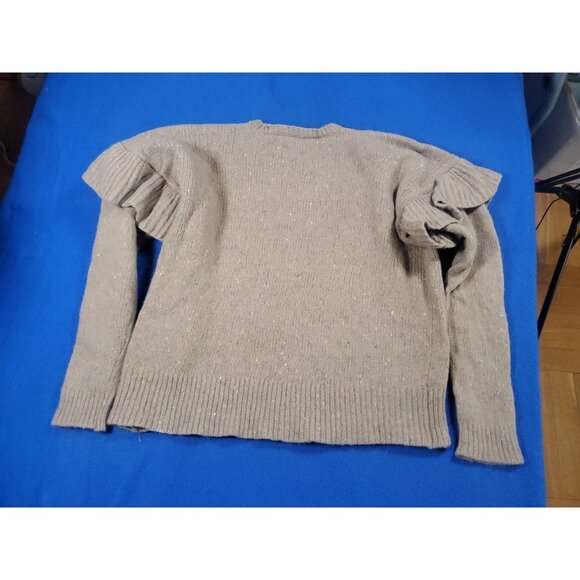 Lauren Ralph Lauren Women's Wool Blend Ruffled Pullover Beige Sweater Size XL - Picture 15 of 15